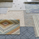 Durbin Indigo/White Cotton Flatweave Clearance Rug - Clearance