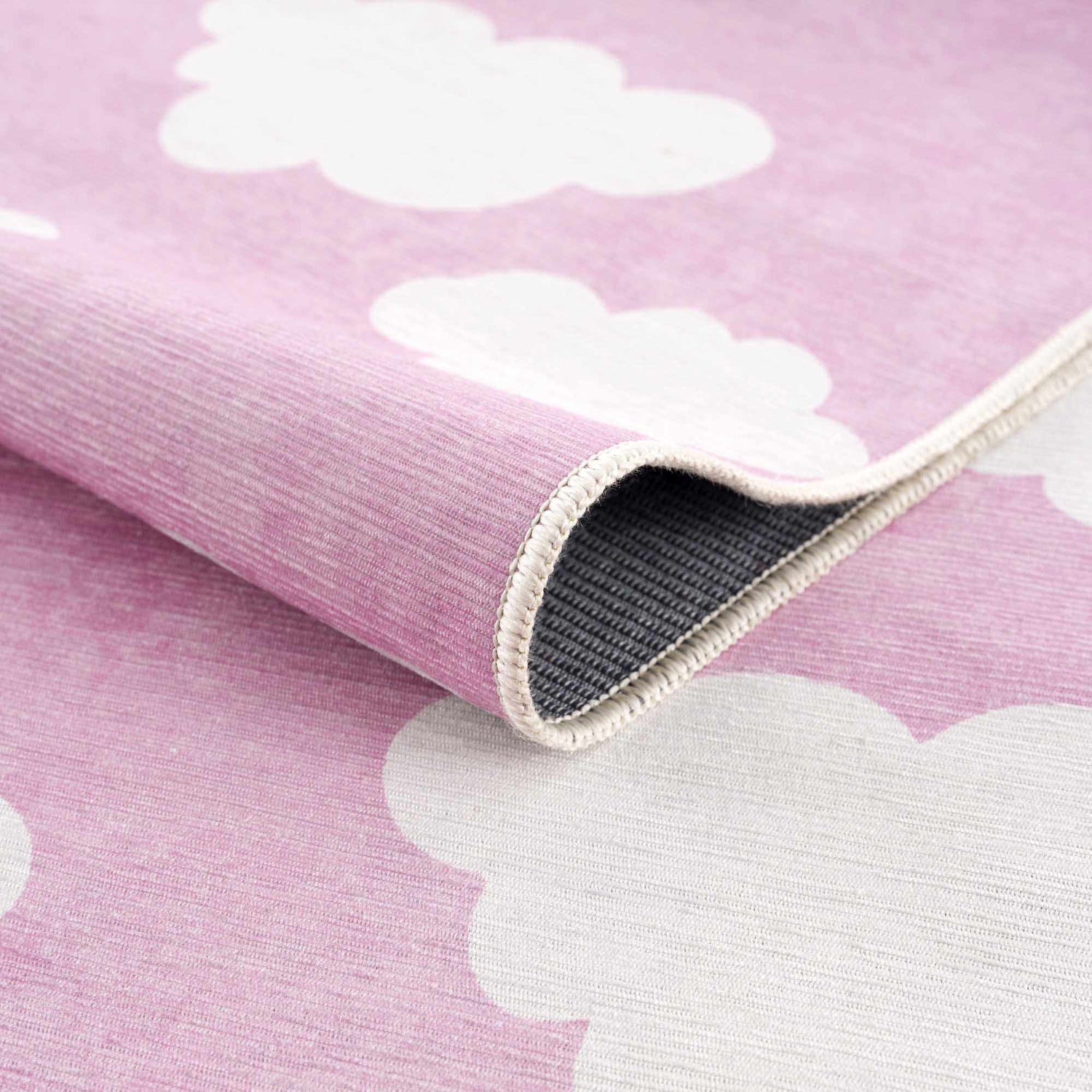 Nizar Pink Cloud Washable Kids Rug - Clearance