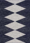 Close-up of Masantol 3D Outdoor Area Rug in Ink and Arctic Stone featuring a geometric diamond pattern. Design-Rectangle-5373