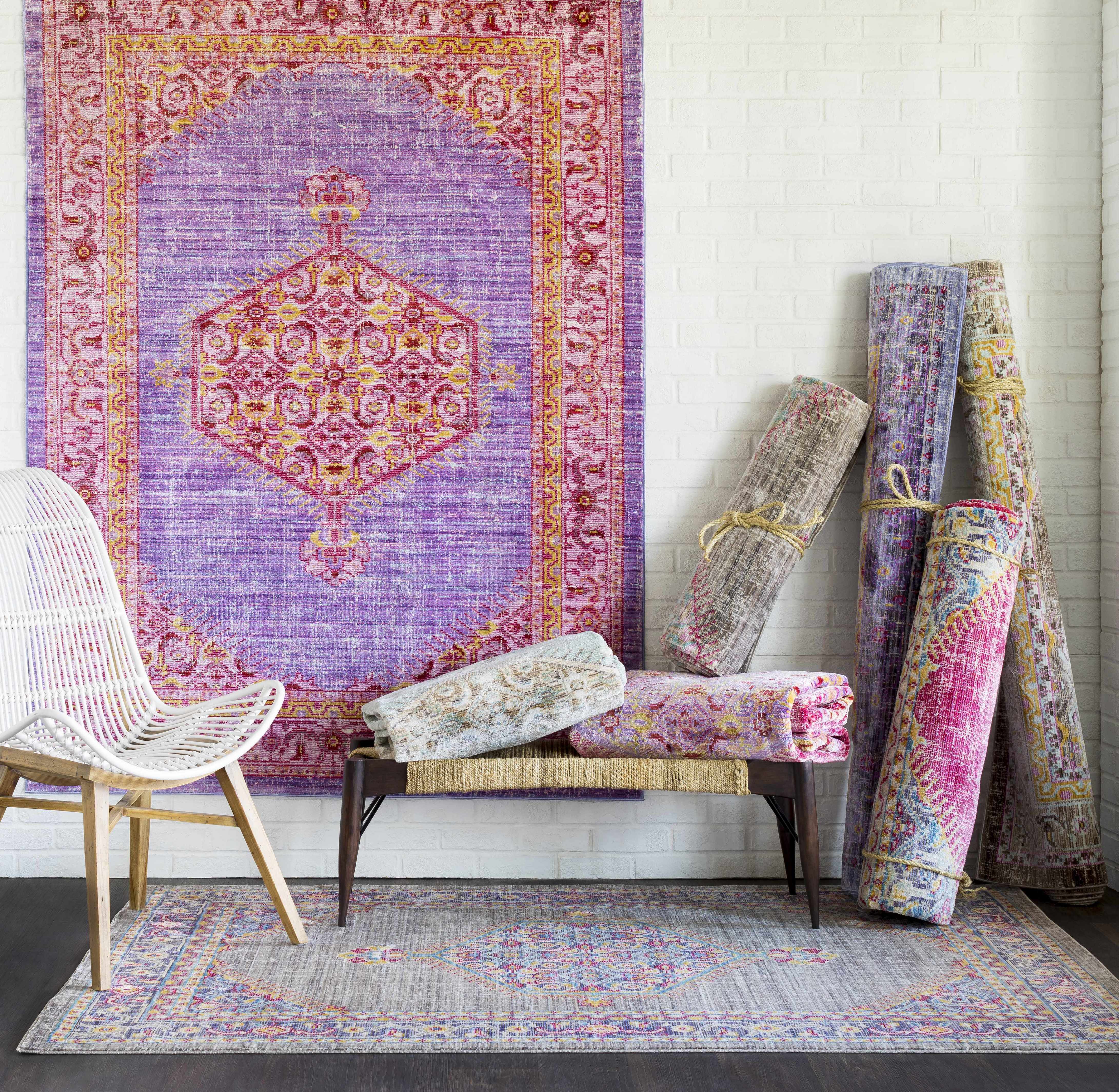 Reverse side of Escoheag Area Rug - Clearance, focusing on underside structure and material.Traditional Area Rug Backing  