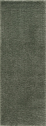 Faina Solid Green Shag Washable Area Rug - Clearance