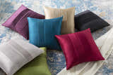 Whitfield Light Gray Square Throw Pillow - Clearance