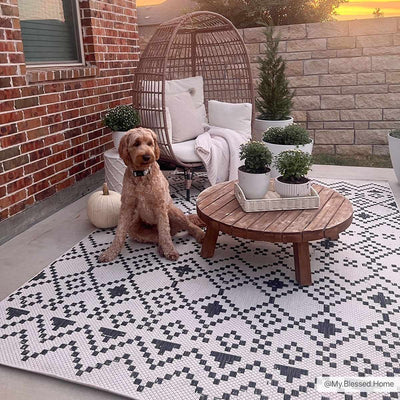 Haynesville Pixel Mosaic Outdoor Rug - Clearance