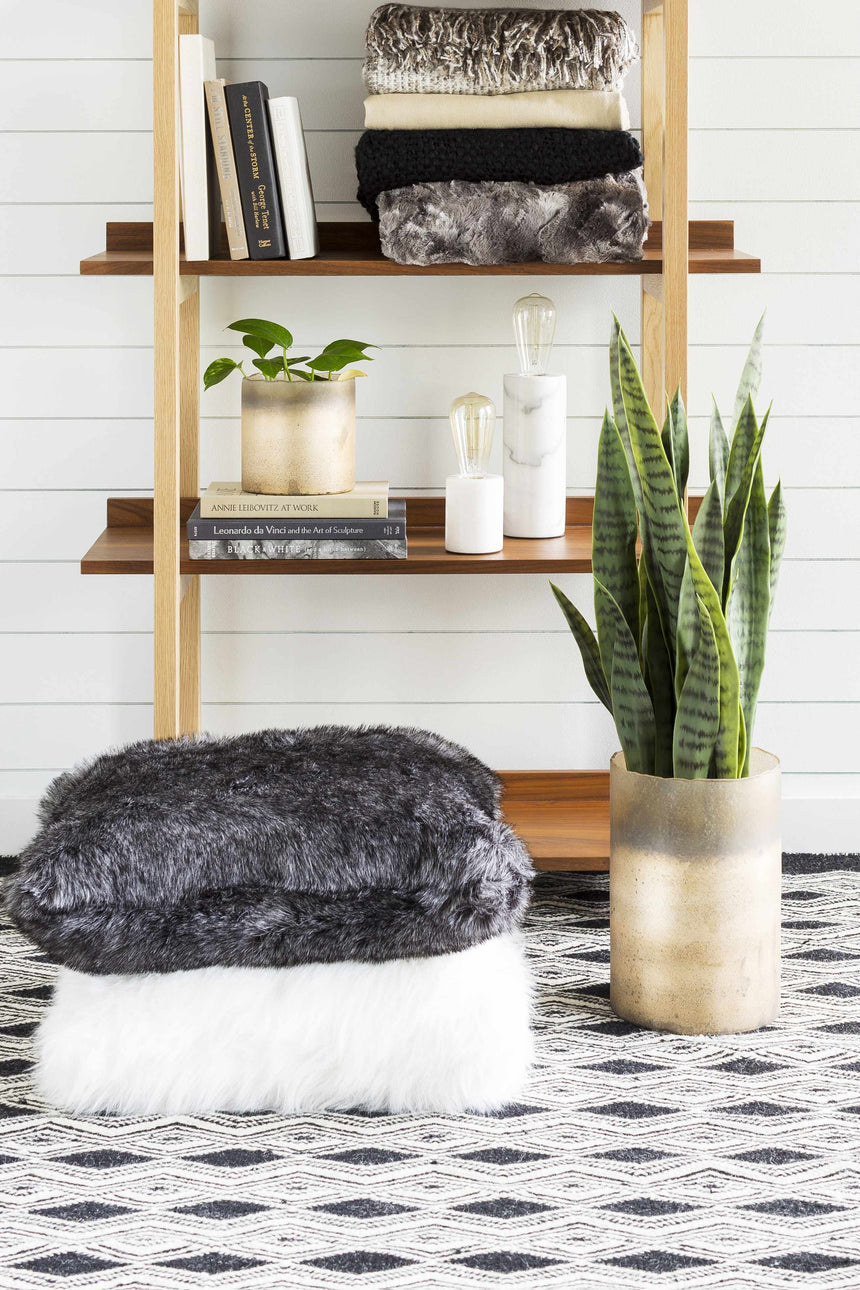 Black Faux Fur Throw Blanket