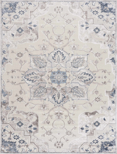 Calum Blue Floral Thick Area Rug - Limited Edition
