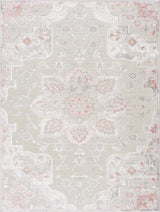 Calum Pink Floral Thick Area Rug - Clearance
