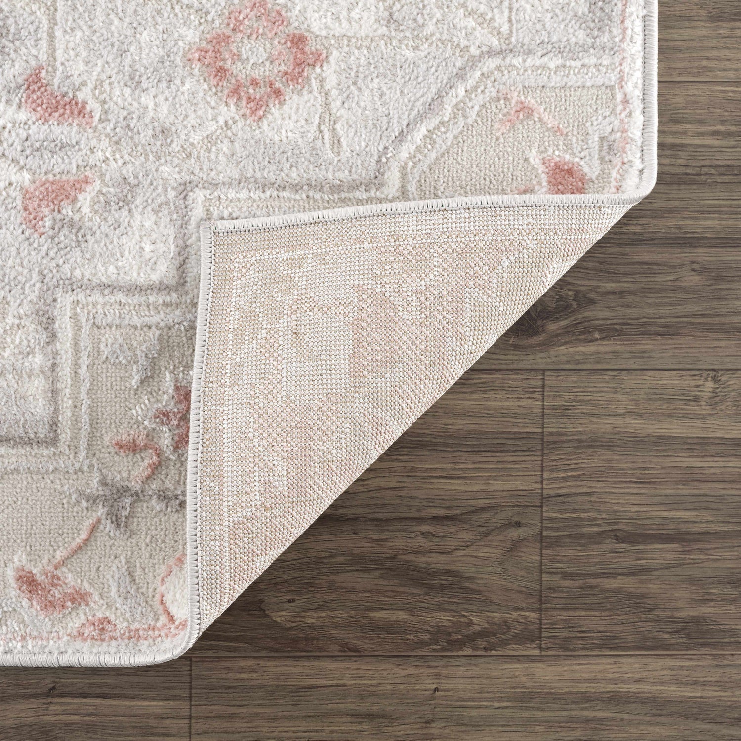 Calum Pink Floral Thick Area Rug - Clearance
