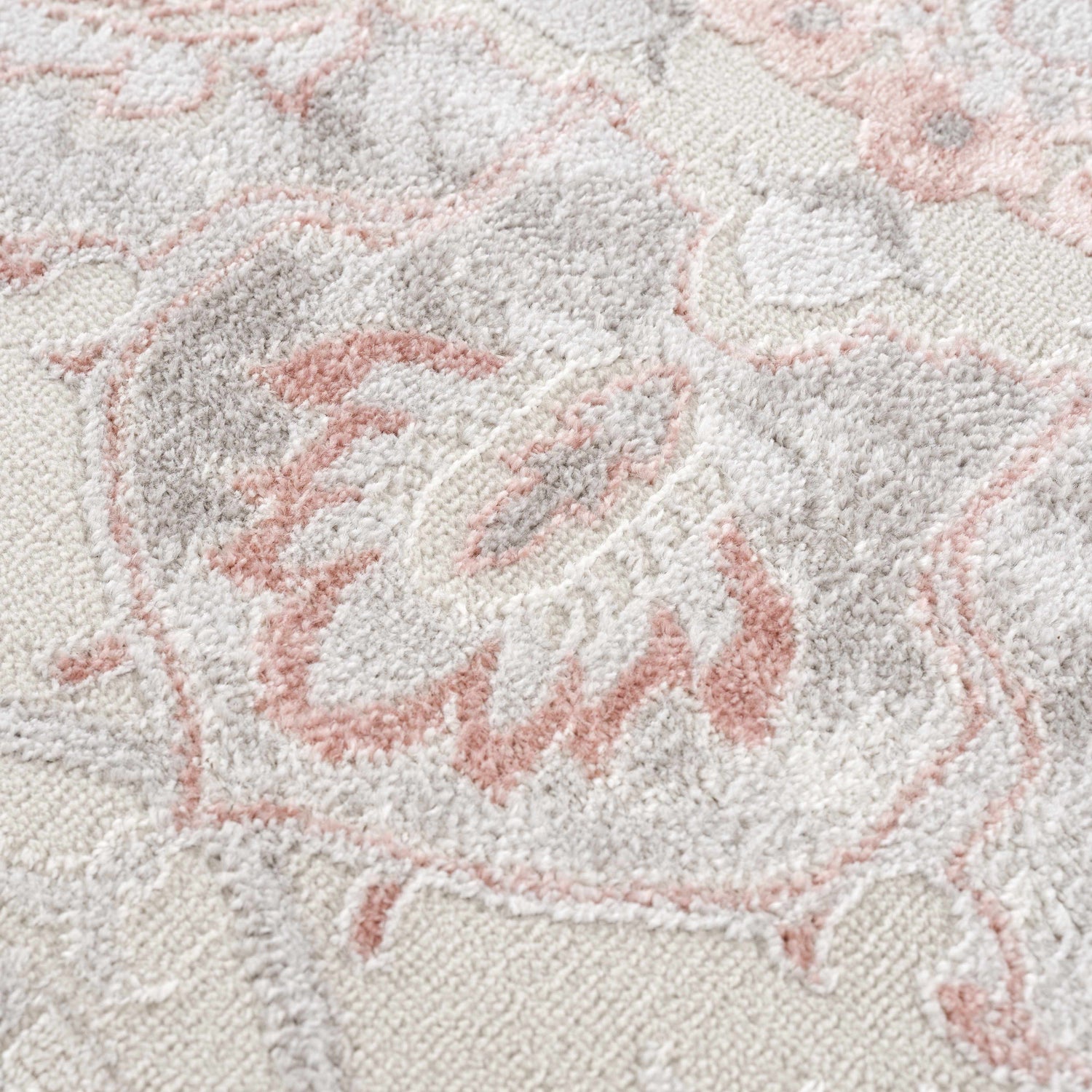 Calum Pink Floral Thick Area Rug - Clearance