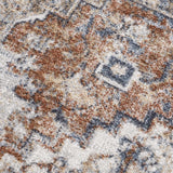 Rust Hera Washable Area Rug - Clearance