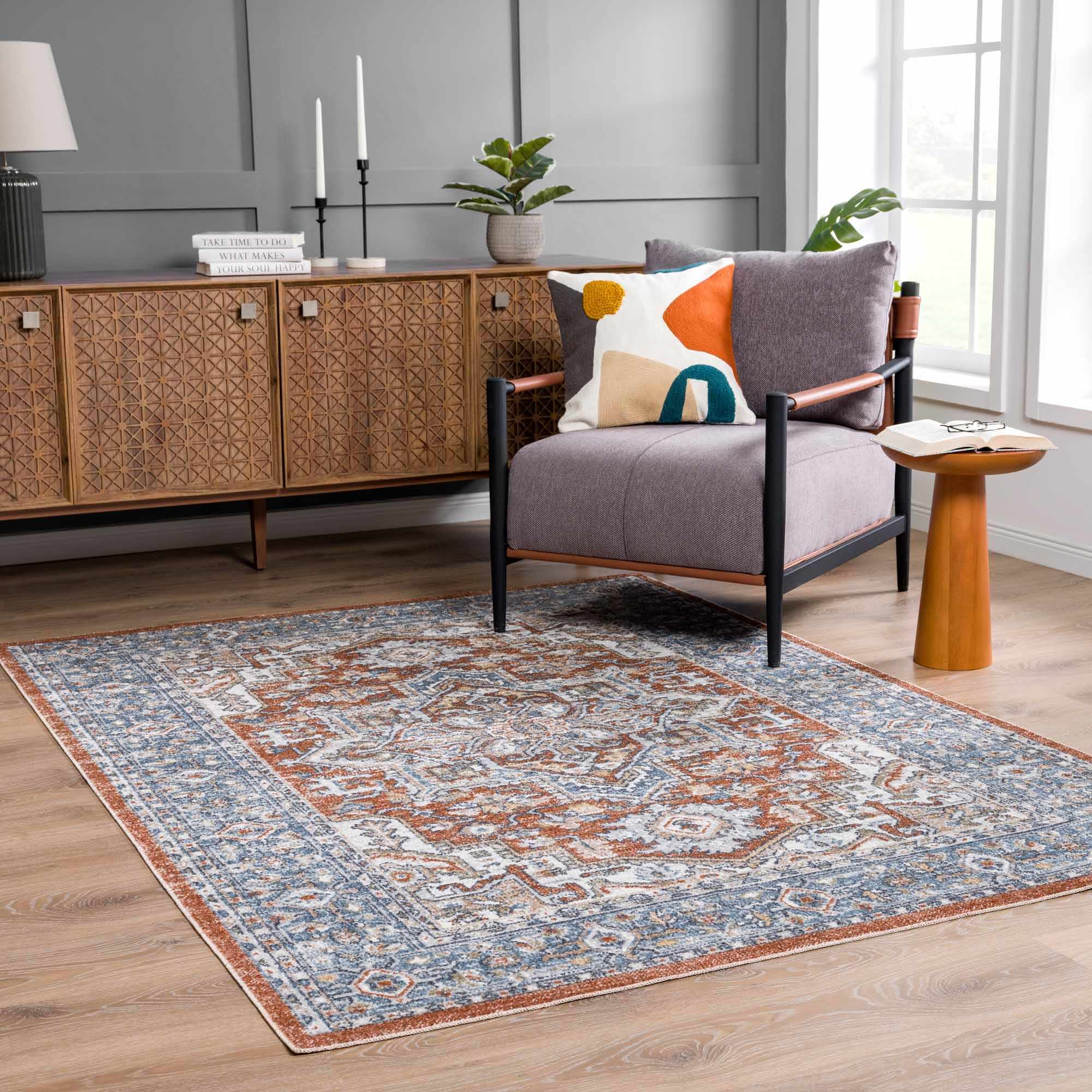 Ember Washable Area Rug - Clearance