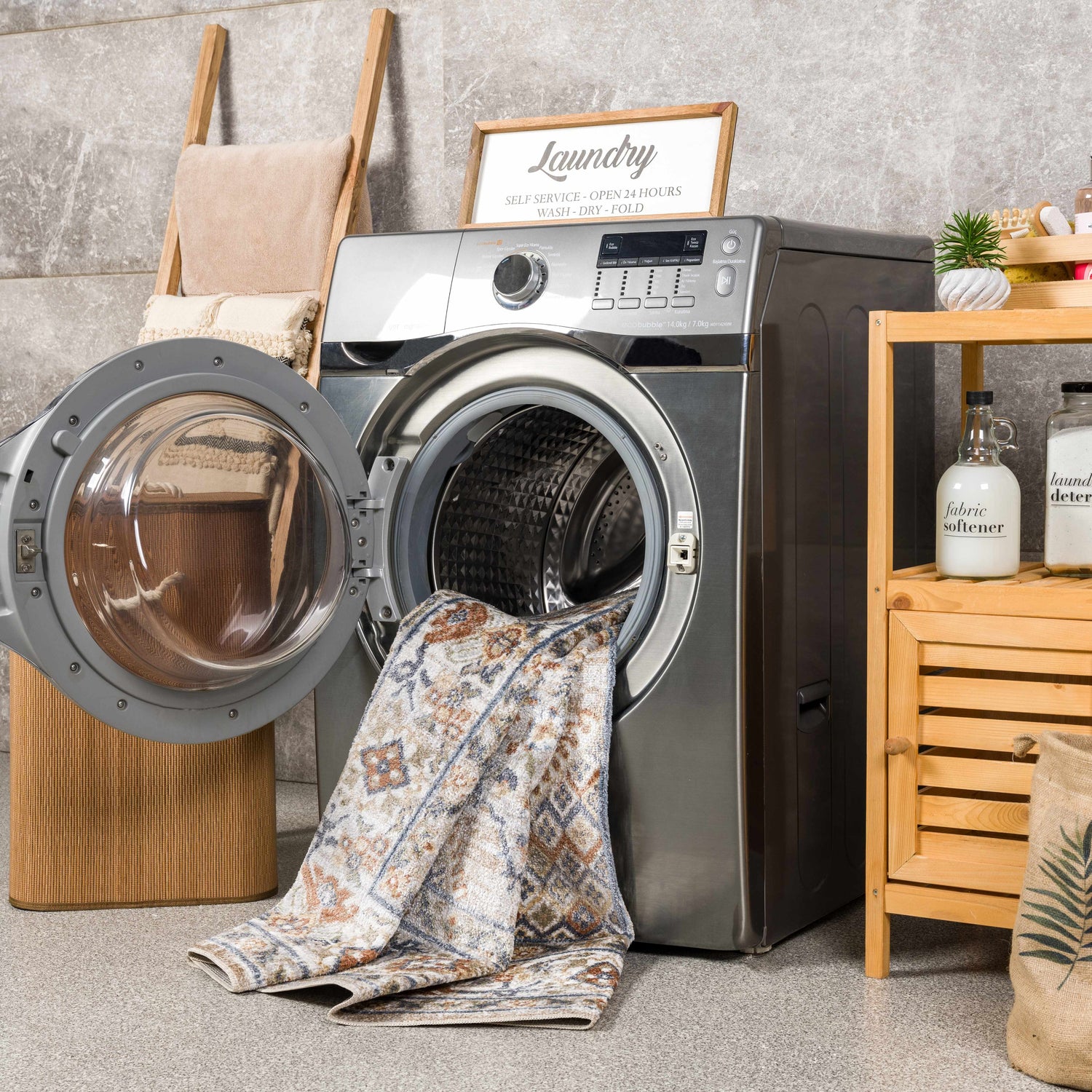 Erez Flat Pile Washable Rug - Promo