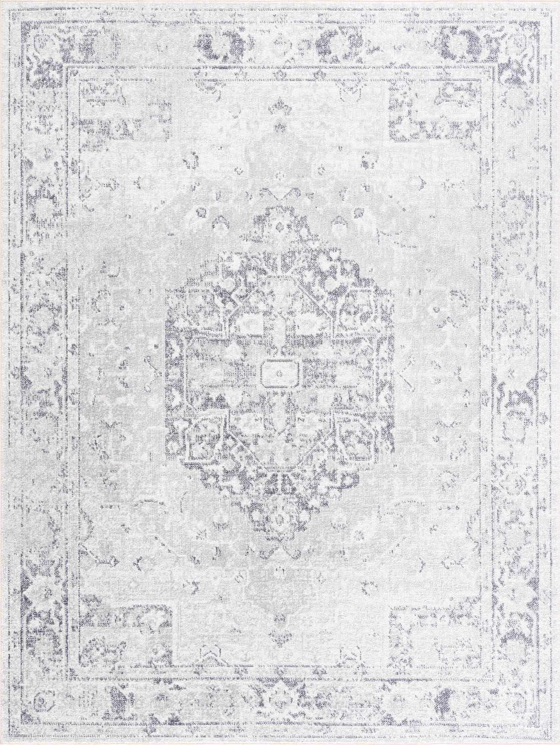 Akram Antrasit Flat Pile Washable Rug
