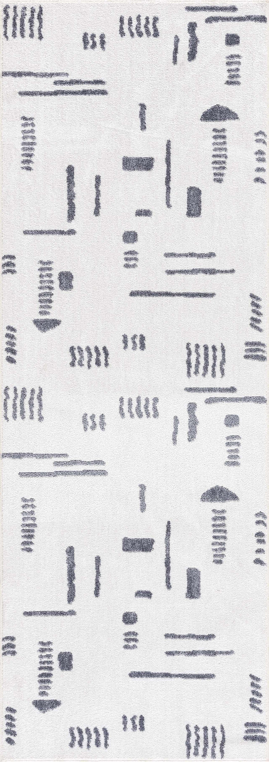 Eitan Gray Washable Area Rug - Clearance