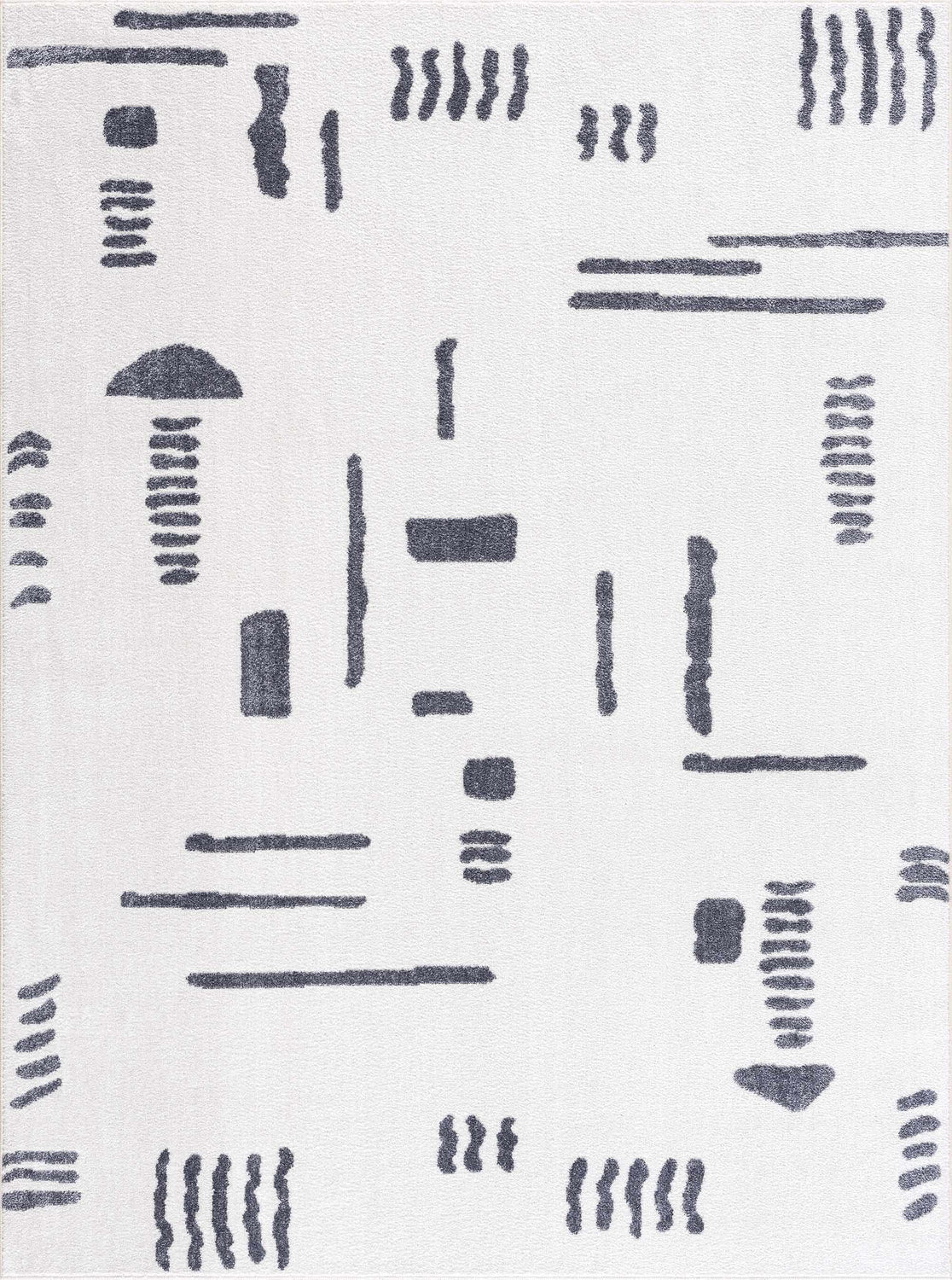 Eitan Gray Washable Area Rug - Clearance