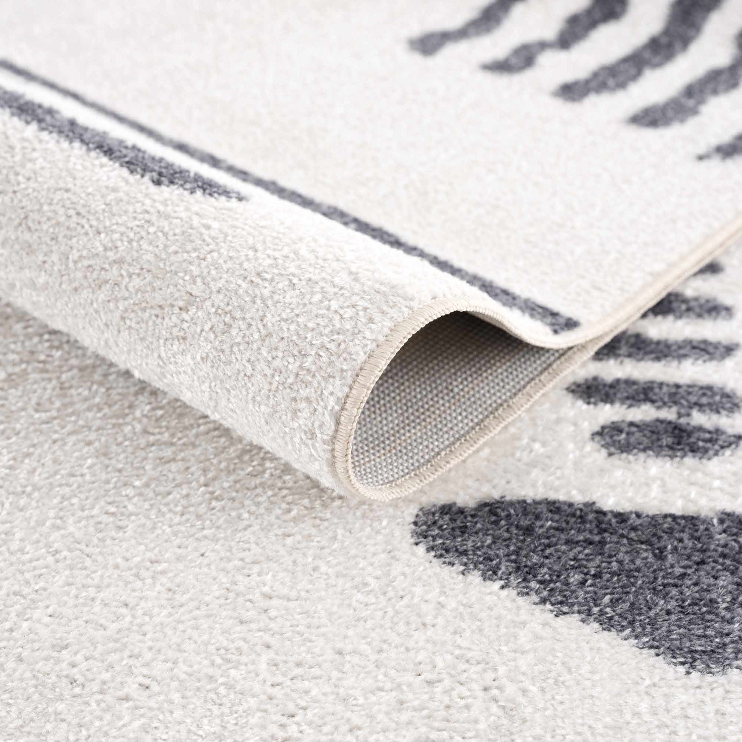 Eitan Gray Washable Area Rug - Clearance