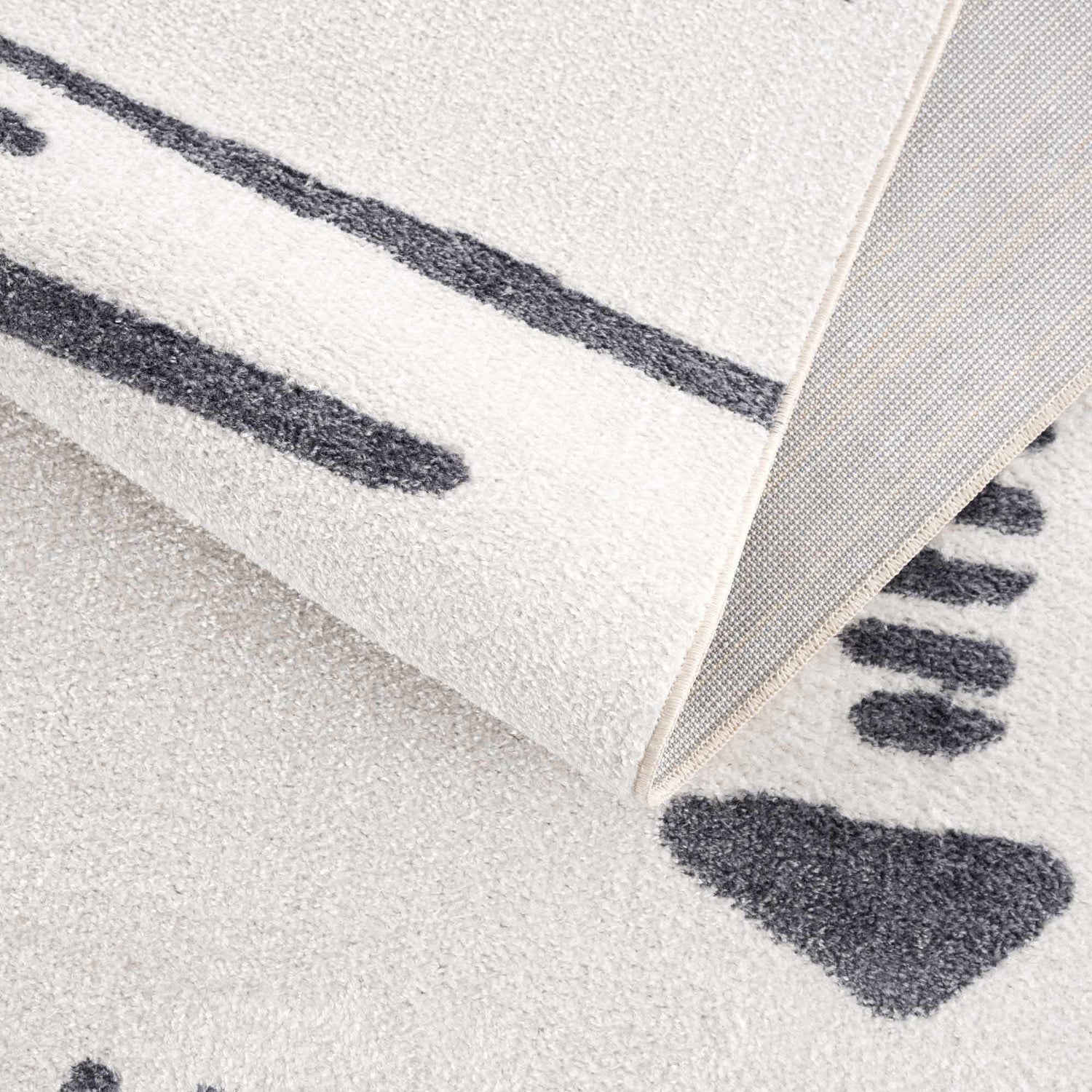 Eitan Gray Washable Area Rug - Clearance