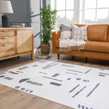 Eitan Gray Washable Area Rug - Clearance