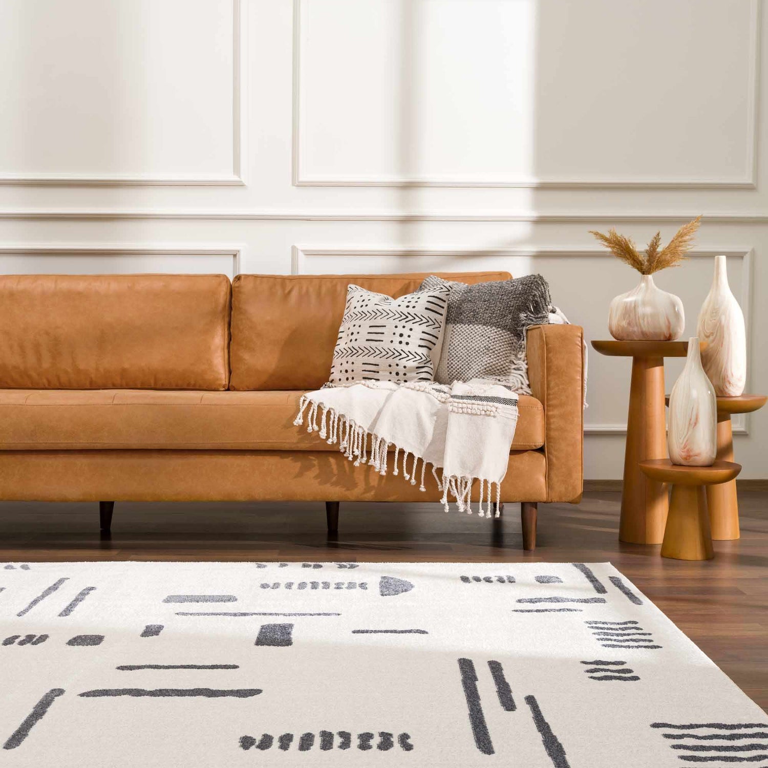 Eitan Gray Washable Area Rug - Clearance