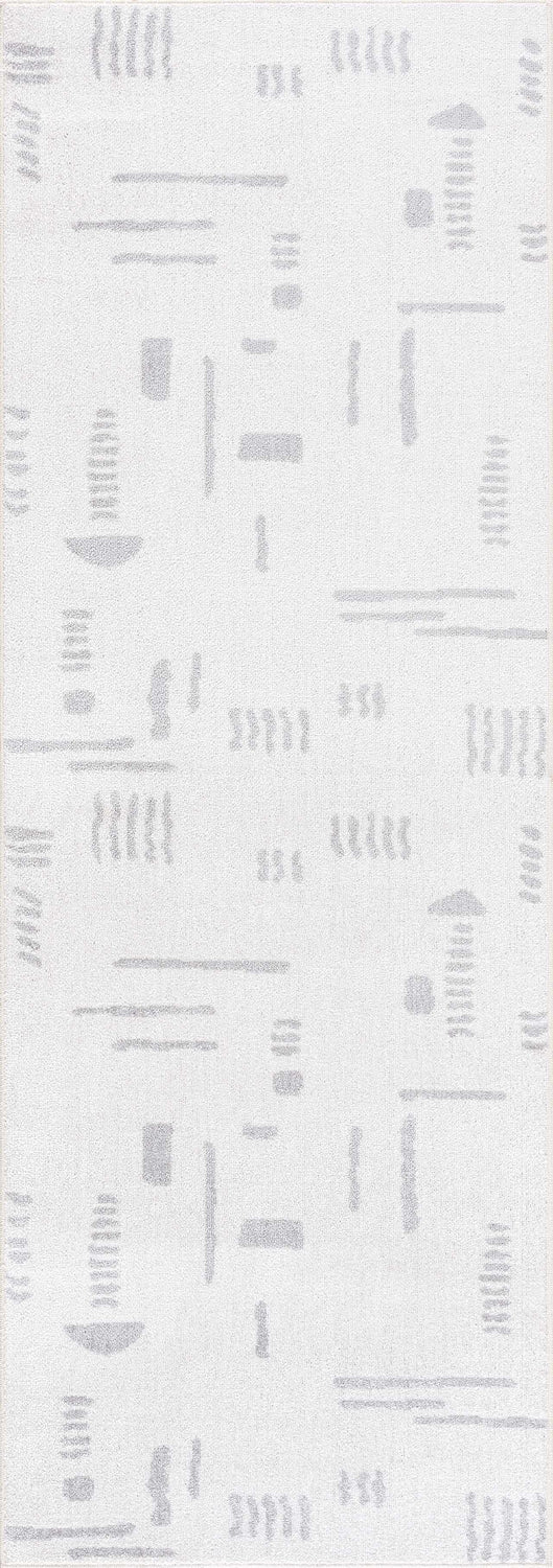 Eitan Modern Washable Off-White Rug - Clearance