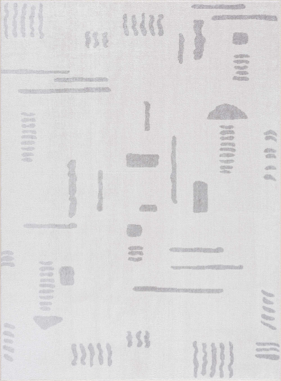 Eitan Modern Washable Off-White Rug - Clearance
