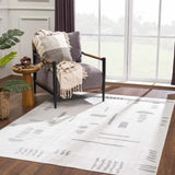 Eitan Modern Washable Off-White Rug - Clearance