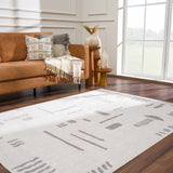Eitan Modern Washable Off-White Rug - Clearance