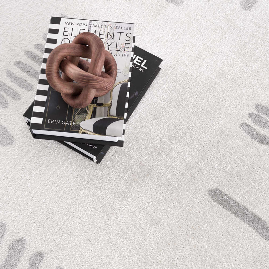 Eitan Modern Washable Off-White Rug - Clearance