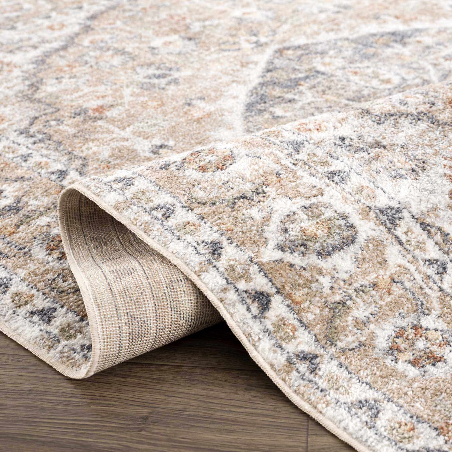 Hiti Beige Flat Pile Washable Rug