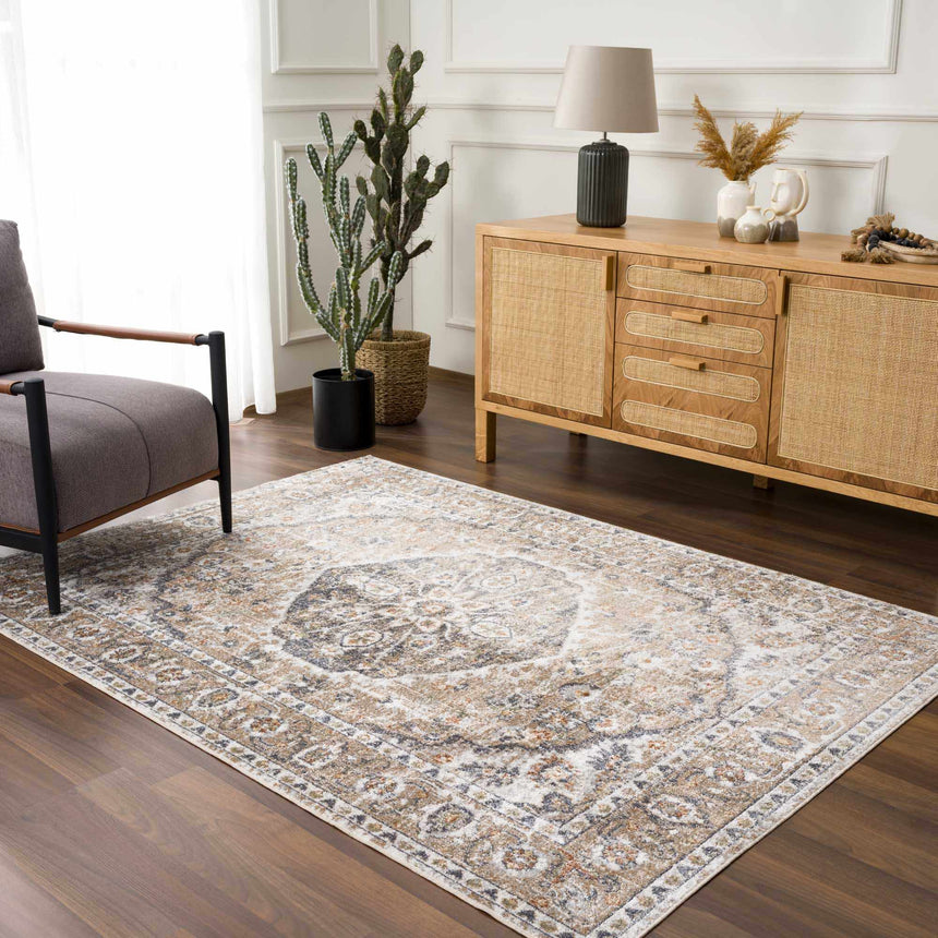 Hiti Beige Flat Pile Washable Rug