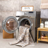 Hiti Beige Flat Pile Washable Rug