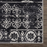 Kahraman Black & White Washable Rug