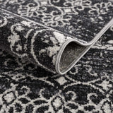 Kahraman Black & White Washable Rug