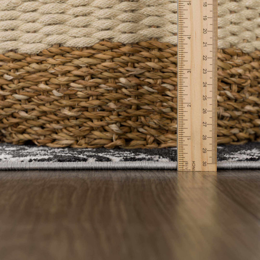 Kahraman Black & White Washable Rug