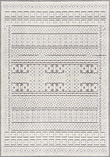 Bahar Cream & Gray Washable Area Rug - Clearance