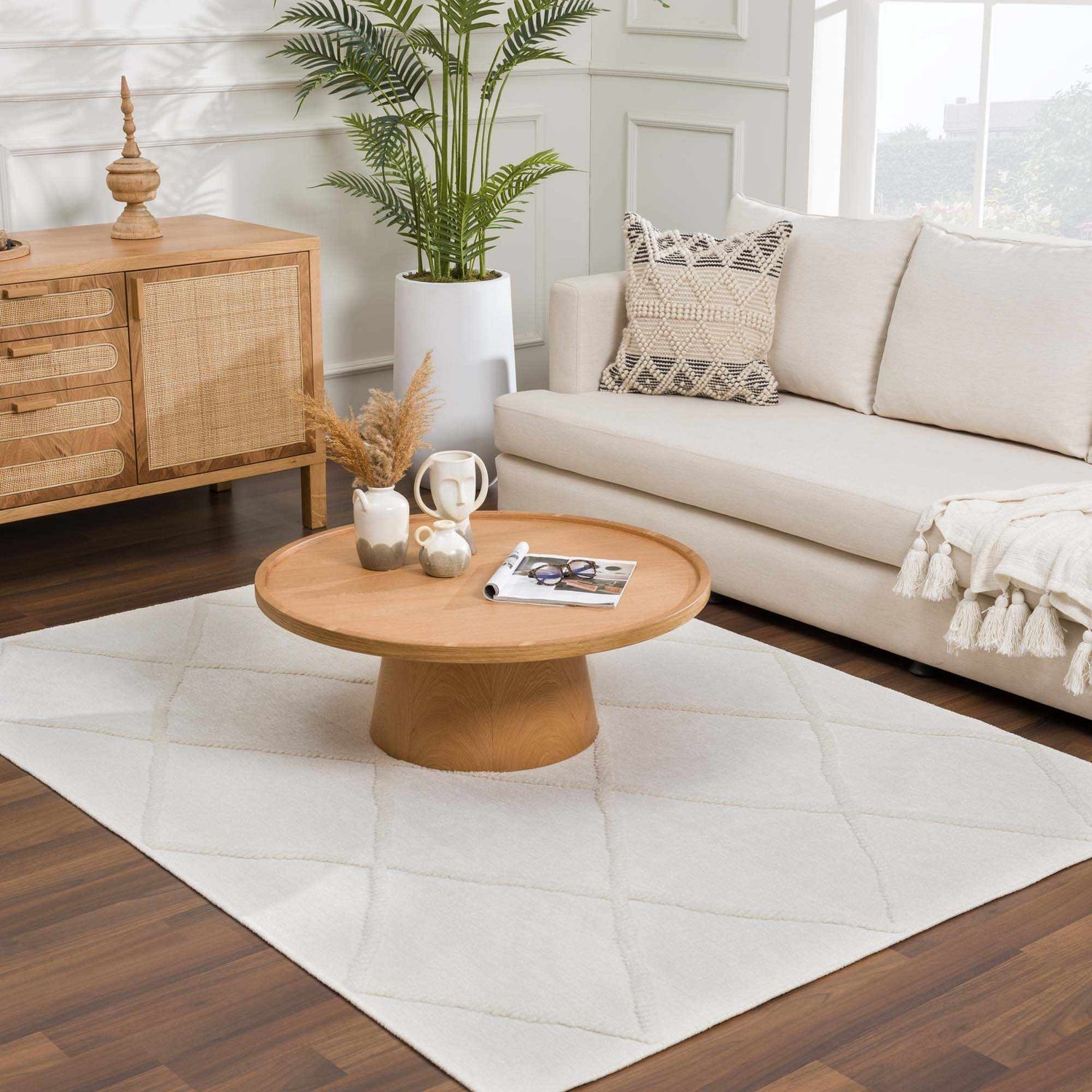 Amani White Washable Rug - Clearance