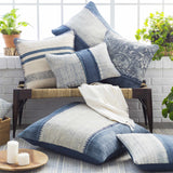 Durbin Indigo/White Cotton Flatweave Clearance Rug - Clearance