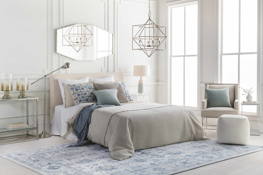 Gueydan Light Beige Square Throw Pillow