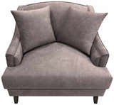 Villovieco Dark Brown Accent Chair