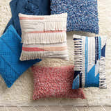 Minalin Blue Square Throw Pillow - Clearance