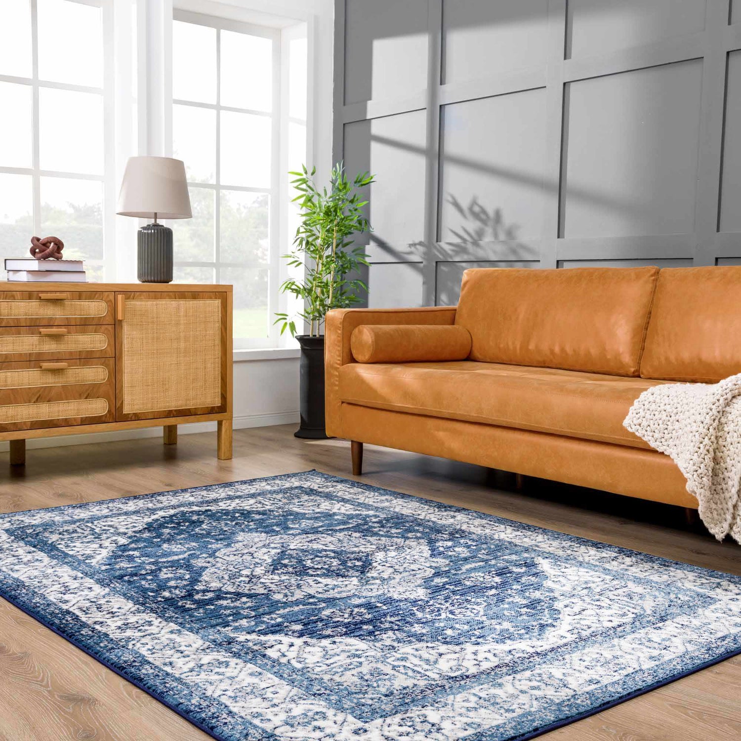 Billy Blue Medallion Rug - Promo