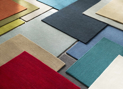 Brockton Solid Wool Blue Area Rug