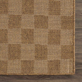 Kuval Checkered Brown Rug