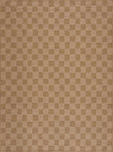 Kuval Checkered Brown Rug