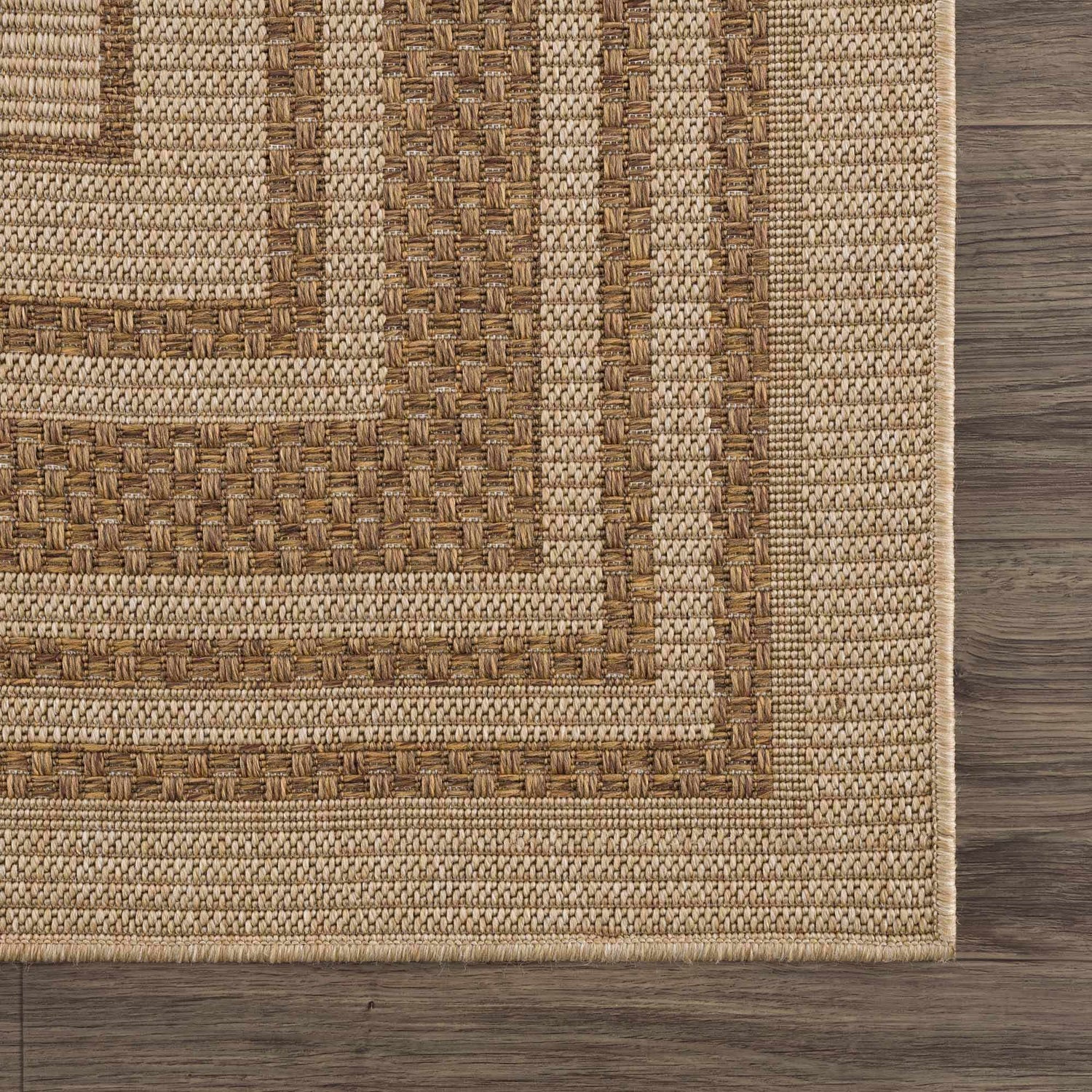 Isoko Bordered Faux Jute Rug