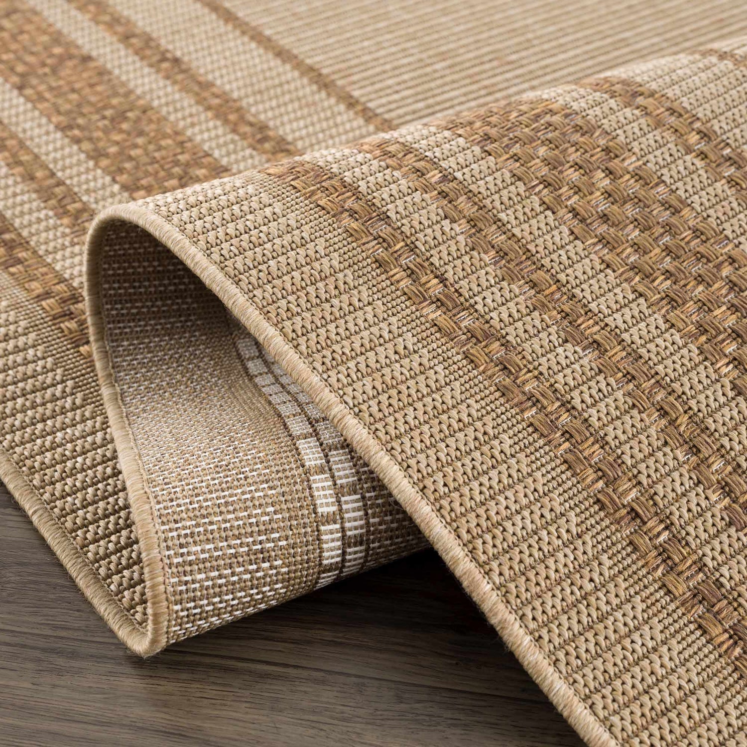 Isoko Bordered Faux Jute Rug