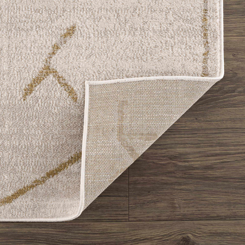 Azzan Cream & Gold Area Rug - Clearance