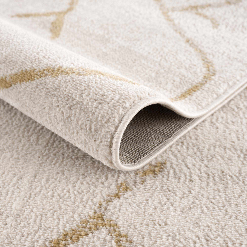 Azzan Cream & Gold Area Rug - Clearance