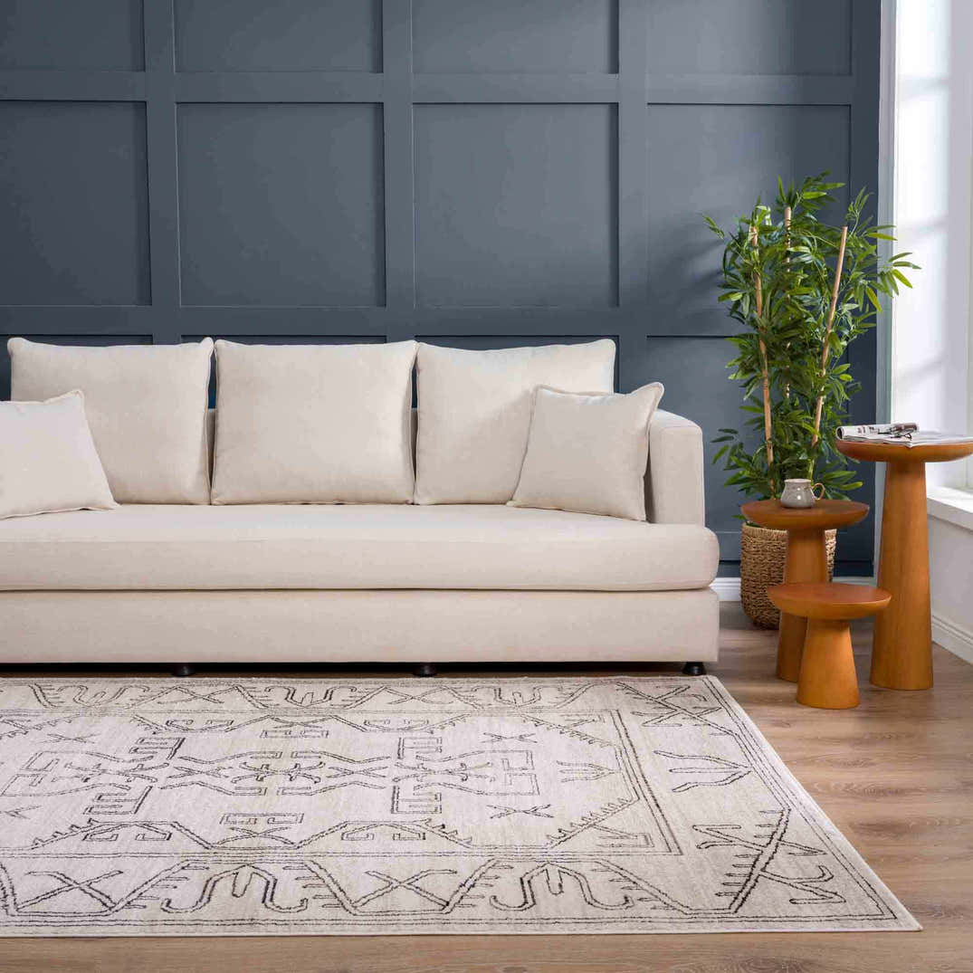 Divya Rug Divya Cream & Charcoal Area Rug - Clearance – Boutique Rugs