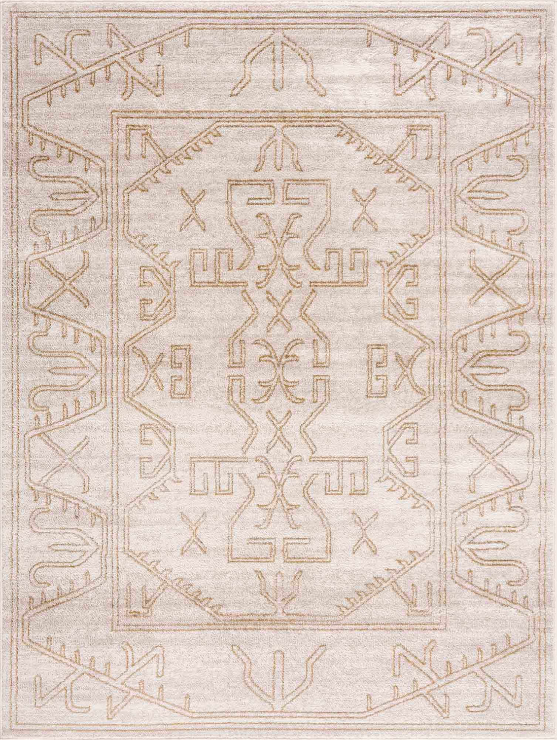 Divya Cream & Gold Area Rug - Clearance