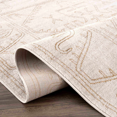 Divya Cream & Gold Area Rug - Clearance